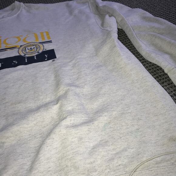 Michigan Wolverines Vintage 2XL Crewneck Pullover Sweatshirt Santee Sweats - Picture 7 of 7